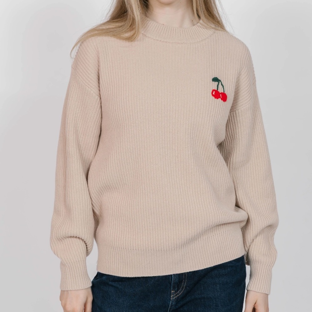 Smash + Tess Cherry Sweater in Light Brown